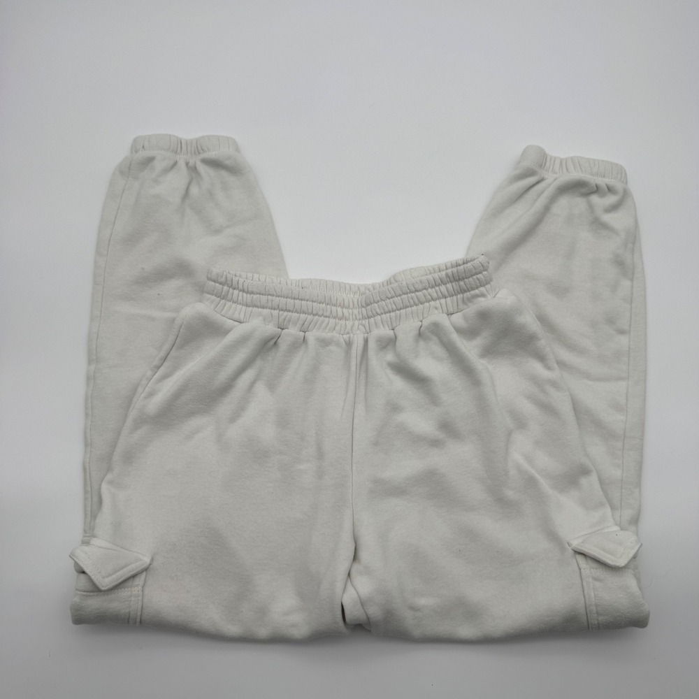 Art Class Kids Cargo Jogger Sweatpants White Size L 10/12